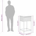 Miniatyrbillede 10 af 10: vidaXL barsæt til haven 7 dele med hynder polyrattan grå