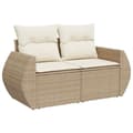 Miniatyrbillede 5 af 11: vidaXL sofasæt til haven 6 dele med hynder polyrattan beige