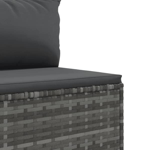 vidaXL loungesæt til haven 4 dele med hynder polyrattan grå