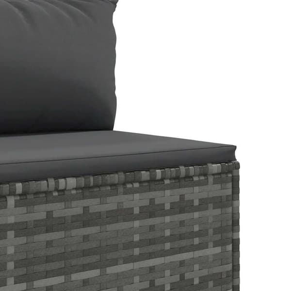 vidaXL loungesæt til haven 8 dele med hynder polyrattan grå