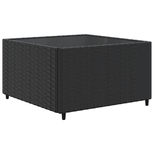 vidaXL loungesæt til haven 7 dele med hynder polyrattan sort