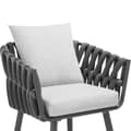 Miniatyrbillede 11 af 11: Stol Lugano, sæt med 2 stk., i reb-design med aluminiumsstel - anthrazit