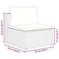 Miniatyrbillede 10 af 10: vidaXL loungesæt til haven 6 dele med hynder polyrattan brun