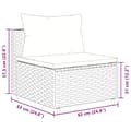 Miniatyrbillede 10 af 10: vidaXL loungesæt til haven 6 dele med hynder polyrattan sort