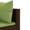 Miniatyrbild 9 av 11: vidaXL Loungegrupp för trädgården med dynor 4 delar konstrotting brun