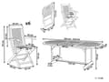 Miniatyrbild 3 av 11: Trädgårdsmatgrupp Ljust Akaciaträ 6-sits Bord Hopfällbara Stolar Rustik Design