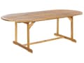 Miniatyrbild 5 av 11: Trädgårdsmatgrupp Ljust Akaciaträ 6-sits Bord Hopfällbara Stolar Rustik Design