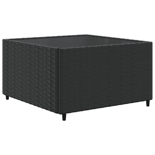vidaXL loungesæt til haven 6 dele med hynder polyrattan sort