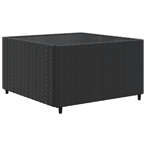 vidaXL loungesæt til haven 5 dele med hynder polyrattan sort