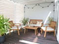 Miniatyrbillede 2 af 11: Loungesæt Akacietræ Certificeret 4 Personers Udendørs Havesofa med Lænestole og Sofabord til Terrasse Have Indretning