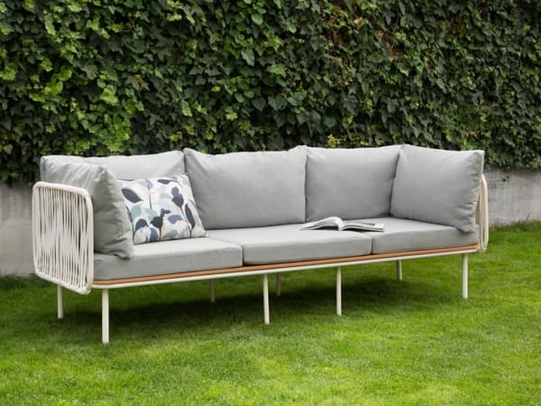 Loungesæt Grå 5 Personers Udendørs Havesofa med Lænestole og Sofabord til Terrasse Have Indretning