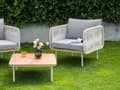 Miniatyrbillede 5 af 11: Loungesæt Grå 5 Personers Udendørs Havesofa med Lænestole og Sofabord til Terrasse Have Indretning