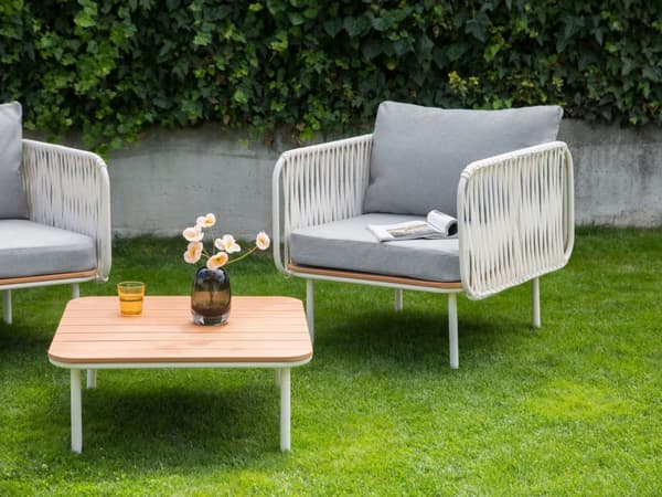 Loungesæt Grå 5 Personers Udendørs Havesofa med Lænestole og Sofabord til Terrasse Have Indretning