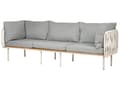 Miniatyrbillede 7 af 11: Loungesæt Grå 5 Personers Udendørs Havesofa med Lænestole og Sofabord til Terrasse Have Indretning