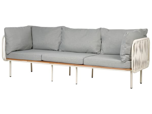 Loungesæt Grå 5 Personers Udendørs Havesofa med Lænestole og Sofabord til Terrasse Have Indretning