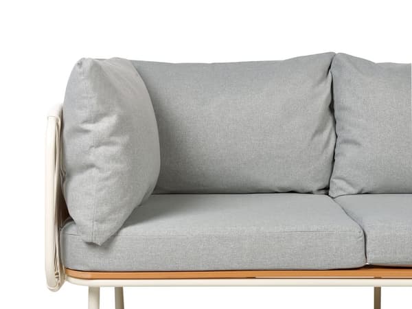 Loungesæt Grå 5 Personers Udendørs Havesofa med Lænestole og Sofabord til Terrasse Have Indretning