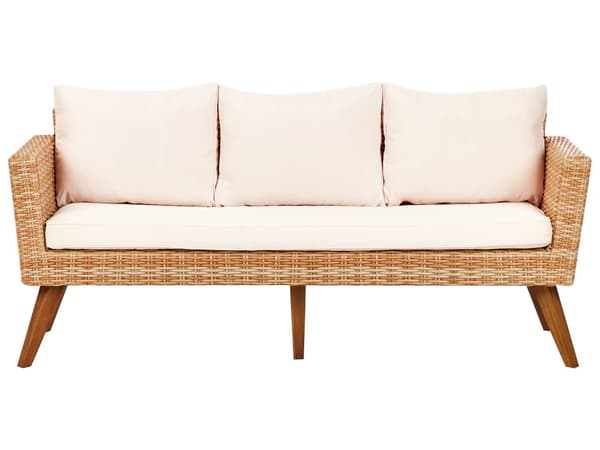 Loungesæt Rattan 5 Personers Udendørs Havesofa med Lænestole Modul Vandtætte Hynder Sofabord til Terrasse Have Indretning