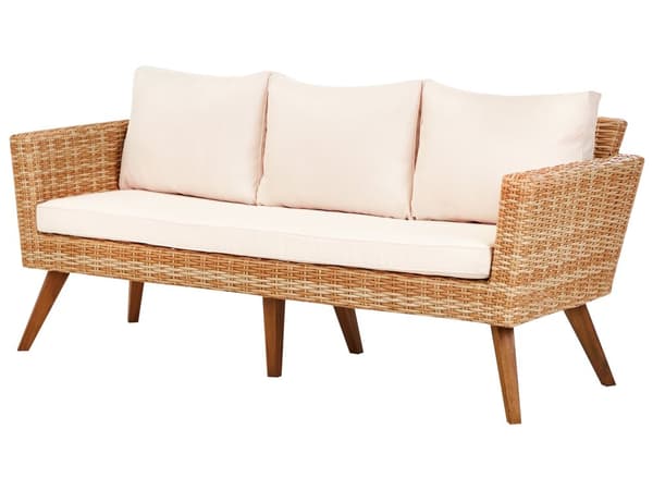 Loungesæt Rattan 5 Personers Udendørs Havesofa med Lænestole Modul Vandtætte Hynder Sofabord til Terrasse Have Indretning