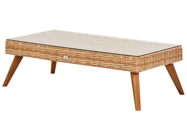 Loungesæt Rattan 5 Personers Udendørs Havesofa med Lænestole Modul Vandtætte Hynder Sofabord til Terrasse Have Indretning