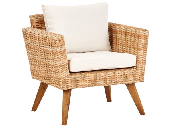 Loungesæt Rattan 5 Personers Udendørs Havesofa med Lænestole Modul Vandtætte Hynder Sofabord til Terrasse Have Indretning