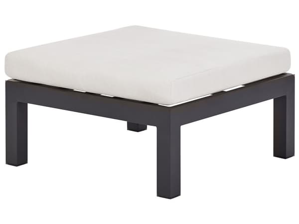 5-seters loungesett Svart metallramme Off-white sitteputer Bord med glassplate Moderne og skandinavisk stil Hagemøbler