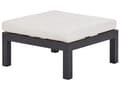 Miniatyrbilde 9 av 11: 5-seters loungesett Svart metallramme Off-white sitteputer Bord med glassplate Moderne og skandinavisk stil Hagemøbler
