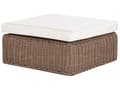 Miniatyrbilde 11 av 11: Hagesett Brun Flettet PE-rotting Hjørnesofa Modular med Ottoman Grå Puter Utendørs