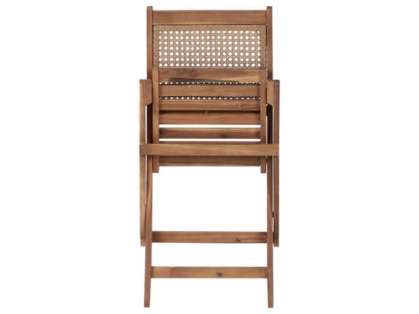 Hagespisesett Lyst sertifisert akasietre Bord 180 x 90 cm 4 Sammenleggbare Utendørsstoler Rustikk Stil