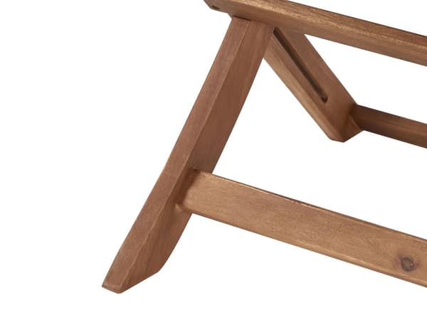 Hagespisesett Lyst sertifisert akasietre Bord 180 x 90 cm 4 Sammenleggbare Utendørsstoler Rustikk Stil
