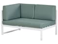 Miniatyrbillede 7 af 11: Loungesæt i Grøn Aluminium 120 x 70 x 45 cm Hjørne Havesofa Modulær Lounge Møbler med Lamel Sofabord til Terrasse Udendørs Indretning Design