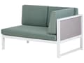 Miniatyrbillede 8 af 11: Loungesæt i Grøn Aluminium 120 x 70 x 45 cm Hjørne Havesofa Modulær Lounge Møbler med Lamel Sofabord til Terrasse Udendørs Indretning Design