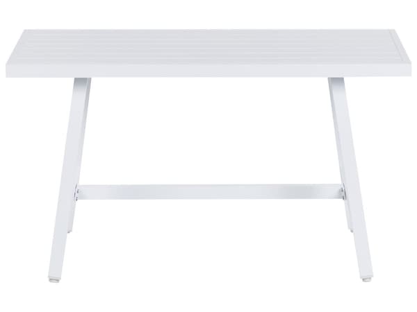 Loungesæt i Grøn Aluminium 120 x 70 x 45 cm Hjørne Havesofa Modulær Lounge Møbler med Lamel Sofabord til Terrasse Udendørs Indretning Design