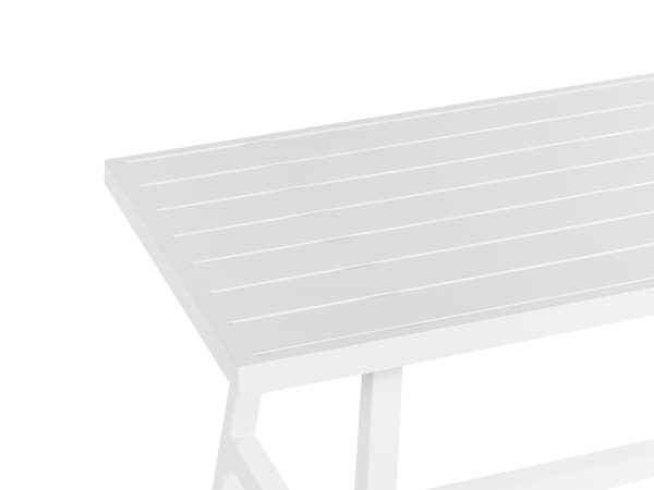Loungesæt i Grøn Aluminium 120 x 70 x 45 cm Hjørne Havesofa Modulær Lounge Møbler med Lamel Sofabord til Terrasse Udendørs Indretning Design