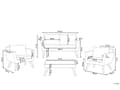 Miniatyrbilde 3 av 11: Uteplass Sett Off-White Rotting 2 Seter 2 Stoler Off-White Puter Utendørs Landlig