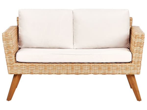 Uteplass Sett Off-White Rotting 2 Seter 2 Stoler Off-White Puter Utendørs Landlig