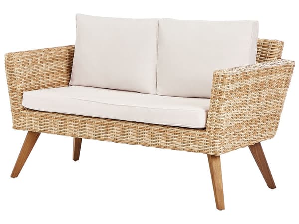 Uteplass Sett Off-White Rotting 2 Seter 2 Stoler Off-White Puter Utendørs Landlig