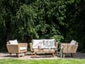 Miniatyrbilde 2 av 11: Uteplass Sett Off-White Rotting 2 Seter 2 Stoler Off-White Puter Utendørs Landlig