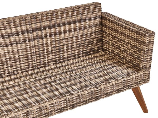 Loungesæt Rattan 4 Personers Udendørs Havesofa med Lænestole og Sofabord til Terrasse Have Indretning