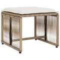 Miniatyrbillede 5 af 11: vidaXL spisebordssæt til haven 7 dele med hynder polyrattan beige