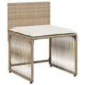 Miniatyrbillede 7 af 11: vidaXL spisebordssæt til haven 7 dele med hynder polyrattan beige
