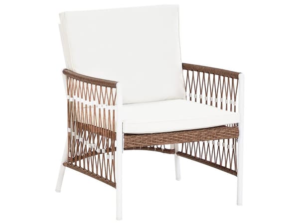 Bistroset Vit Aluminium Polyester 2-sits 2 Stolar och Bord Caféset