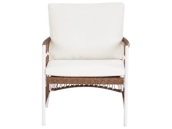 Bistroset Vit Aluminium Polyester 2-sits 2 Stolar och Bord Caféset