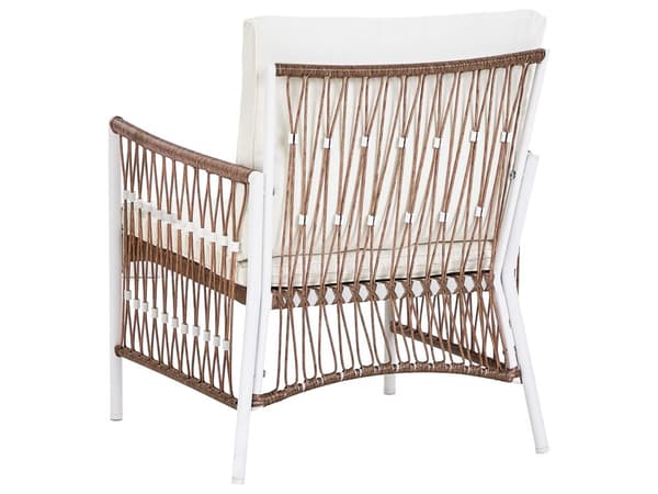 Bistroset Vit Aluminium Polyester 2-sits 2 Stolar och Bord Caféset