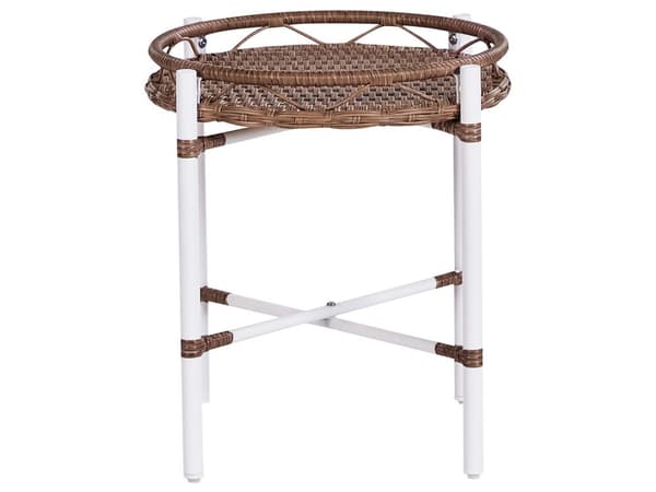 Bistroset Vit Aluminium Polyester 2-sits 2 Stolar och Bord Caféset