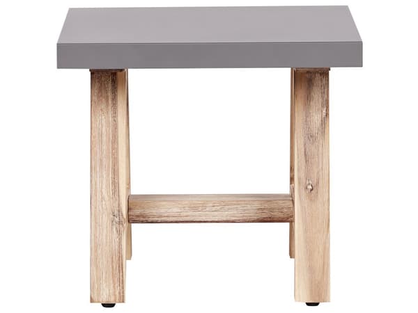 Utespisesett Grå Fibersement Lyst Akasietre 6 personer Bord 6 Krakker Industriell design