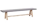 Miniatyrbilde 6 av 11: Utespisesett Grå Fibersement Lyst Akasietre Spisebord med 2 Benker Industriell design
