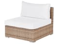 Miniatyrbillede 10 af 11: Loungesæt Hvid Rattan 4 Personers Udendørs Lounge Havesofa Venstrevendt Chaiselong med Bord Fodskammel til Terrasse med Hynder Vandtæt