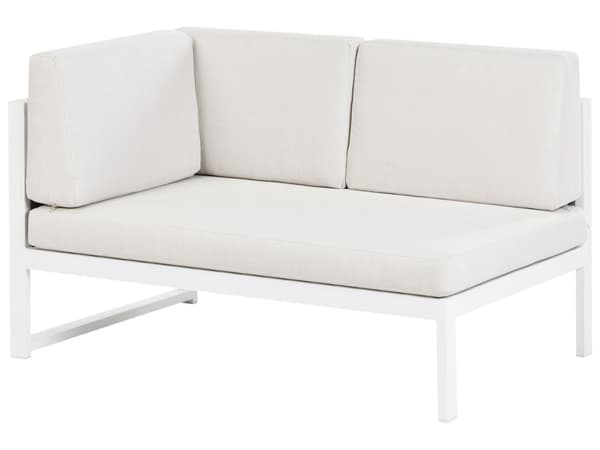 Loungegrupp Vit Aluminiumram Off-White Dynor Modulär L-formad Utomhus