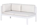 Miniatyrbild 10 av 11: 5-sits Loungegrupp Vit Metallram Off-White Dynor Bord med Bordsskiva i Glas Modern Skandinavisk Trädgård Uteplats