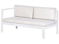 Miniatyrbild 11 av 11: 5-sits Loungegrupp Vit Metallram Off-White Dynor Bord med Bordsskiva i Glas Modern Skandinavisk Trädgård Uteplats